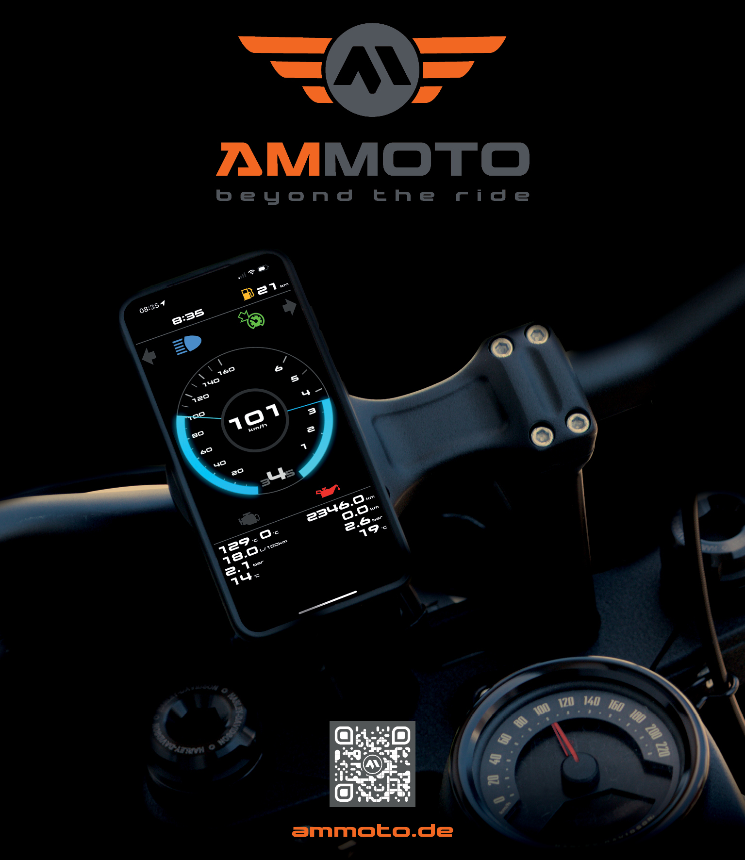 amMoto amVision your Ride's Digital Co-Pilopt - more than just a dashboard.